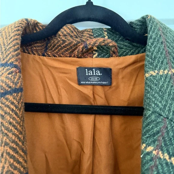 Dressed in Lala OG Scorpio Coat Brown/Green Size 2X/3X - Picture 3 of 11